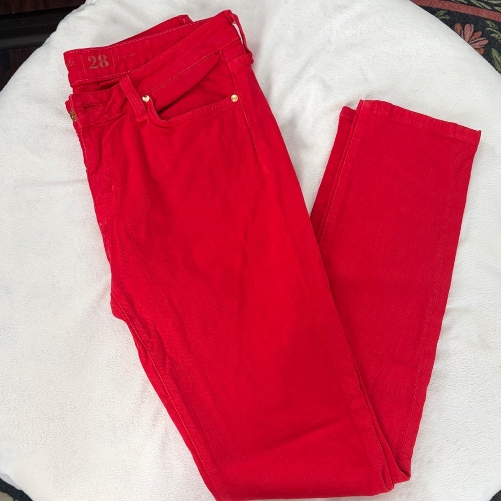 Kate Spade Bold Red Jeans Size 28